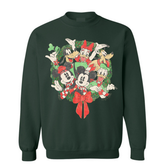 Mickey & Friends Vintage Wreath Crew