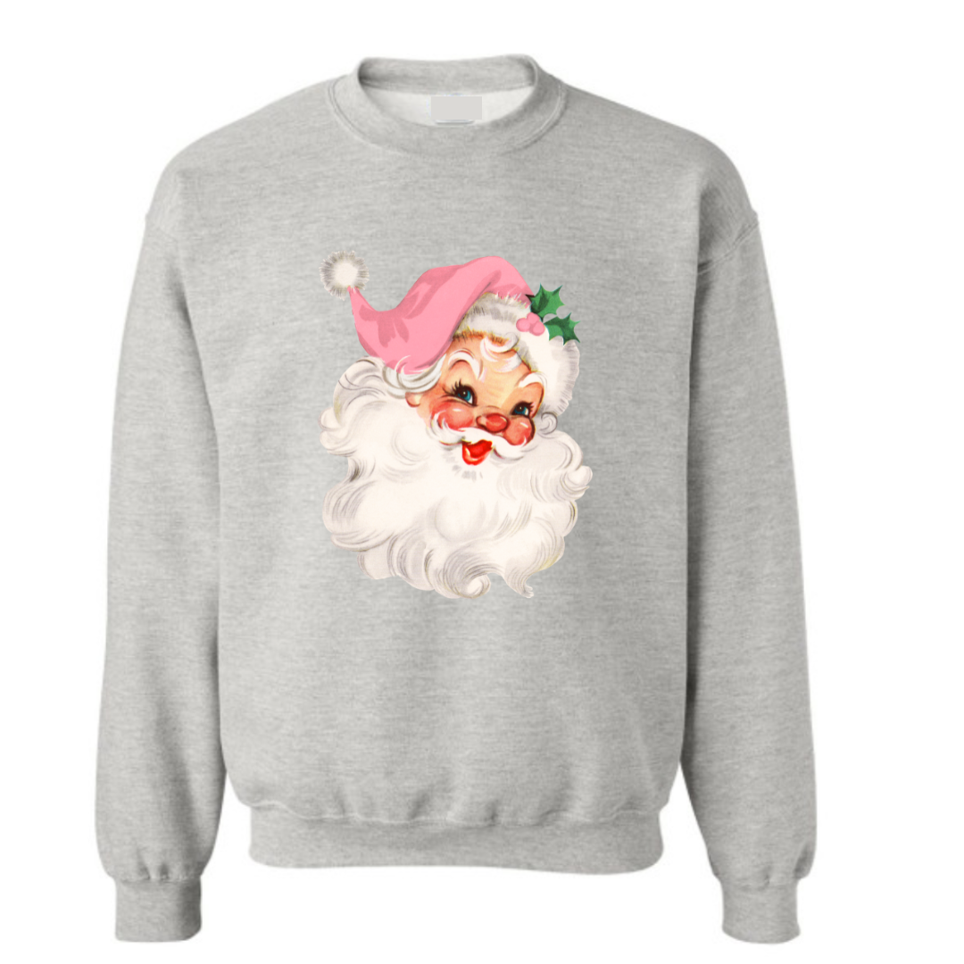 Retro Pink Santa Crew