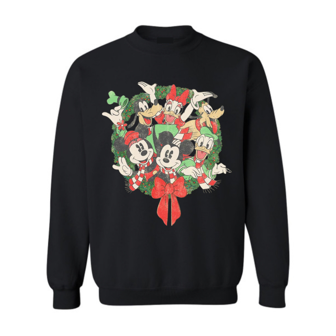 Mickey & Friends Vintage Wreath Crew