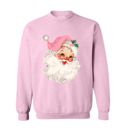 Retro Pink Santa Crew