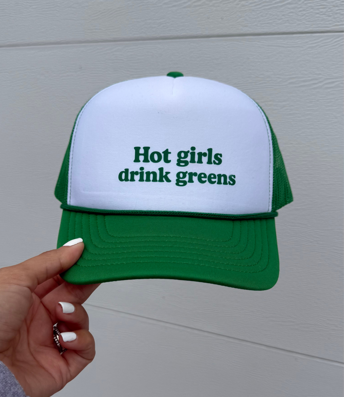 Hot Girls Drink Greens Trucker Hat