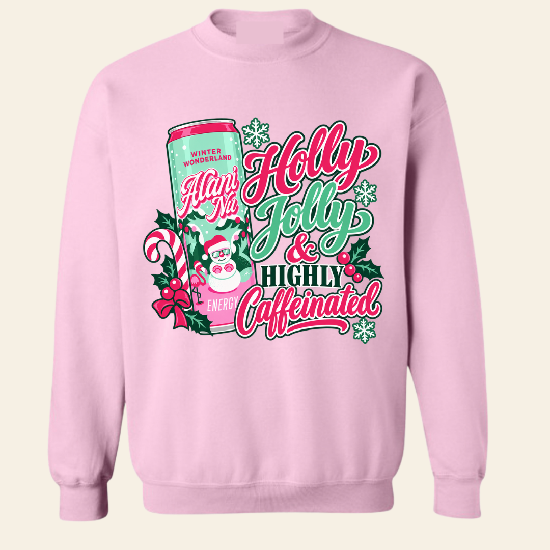 Holly Jolly & Caffeinated Crewneck