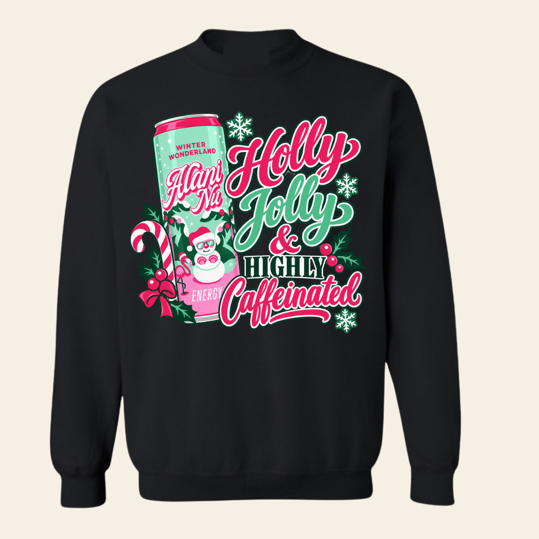 Holly Jolly & Caffeinated Crewneck