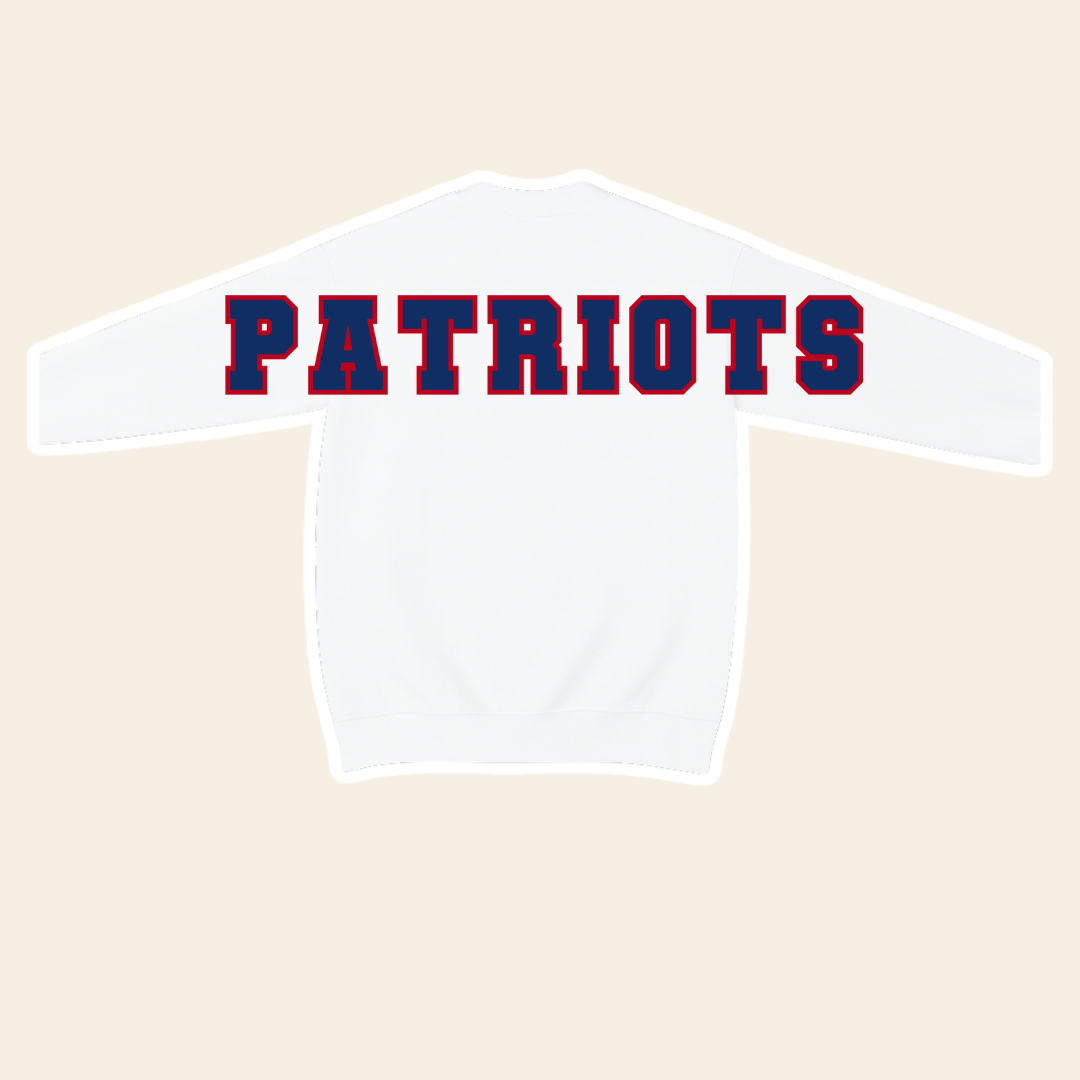 Patriots White Crewneck