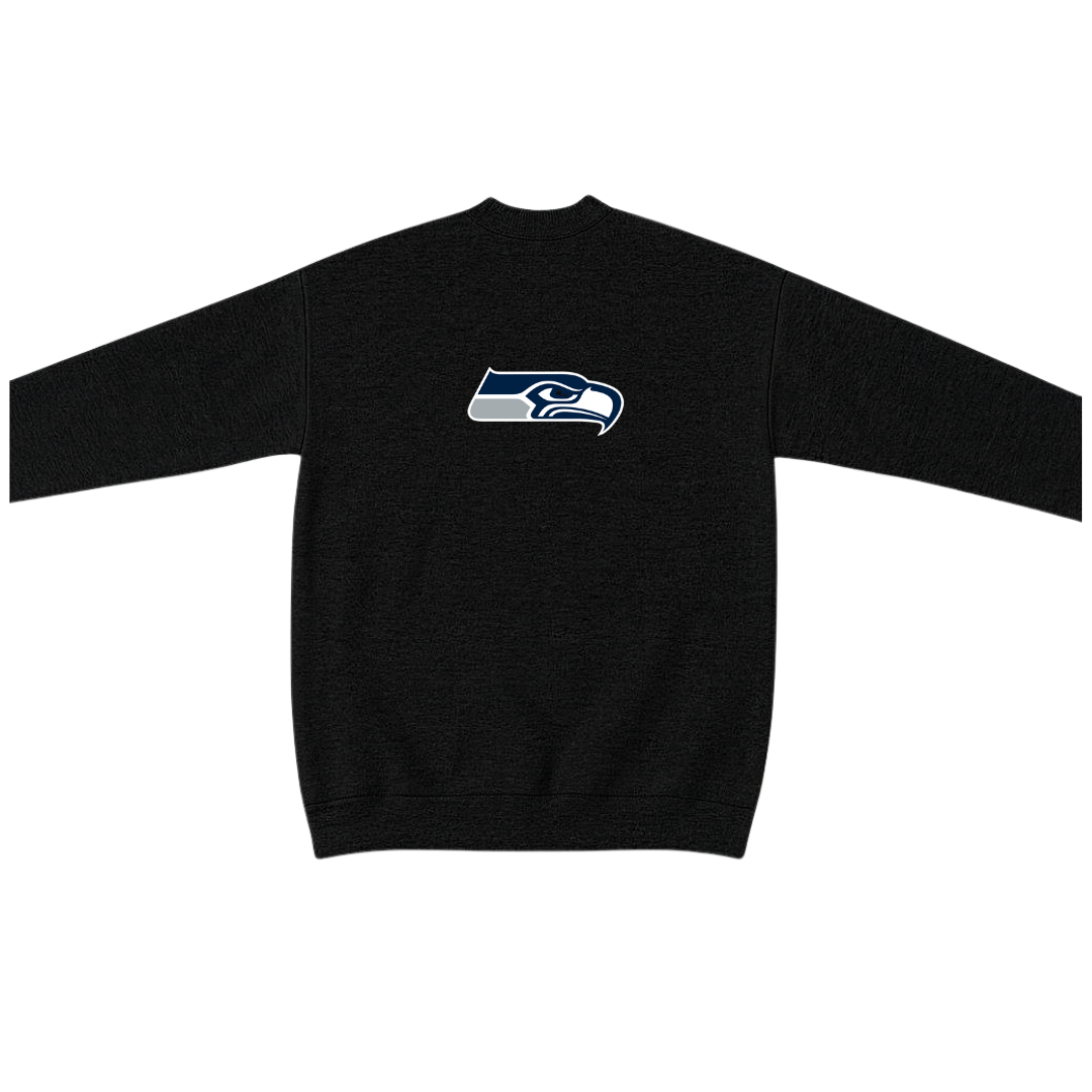 Seahawks Black Crewneck