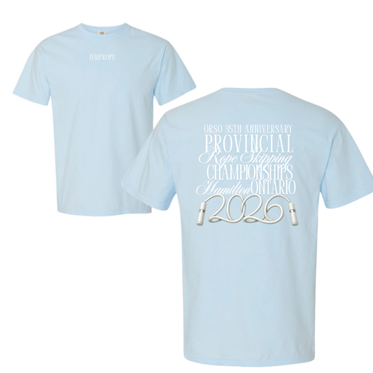 2026 Provincial Champ tee - light blue